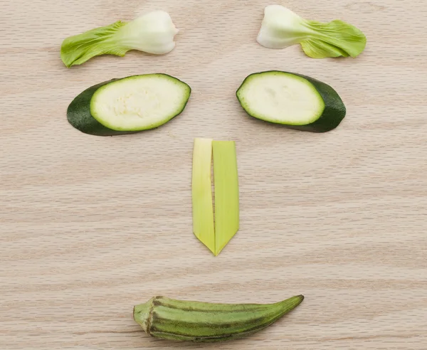 Groenten vormen een gezicht — Stockfoto