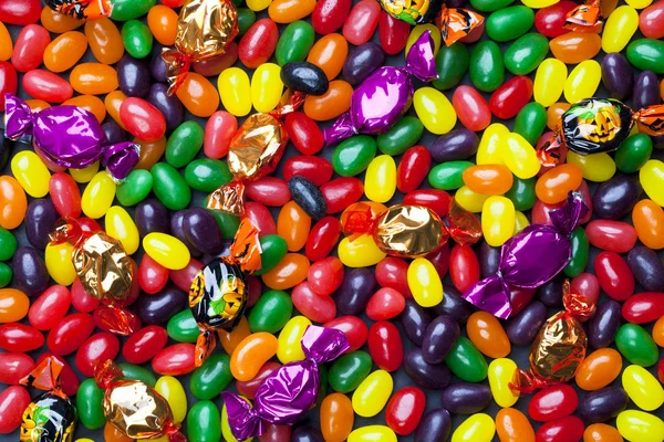 Weergave van jellybean snoepjes — Stockfoto