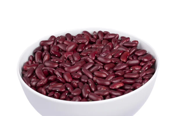 Bowl with red haricot beans — Stock Photo, Image