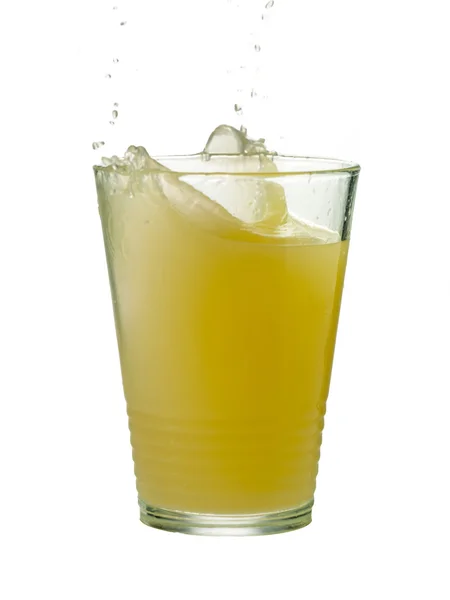 Suco de abacaxi com salpicos — Fotografia de Stock