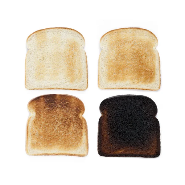 Stadier av toast — Stockfoto