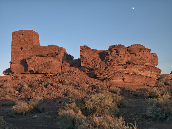 view of rock formation and bushes
