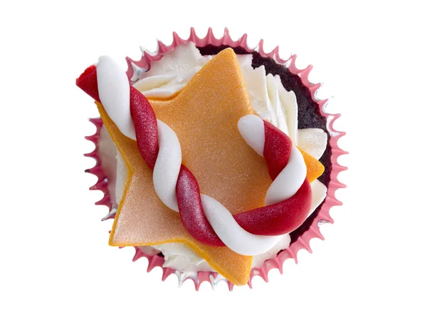 Candy cane cupcake — Stock Photo, Image