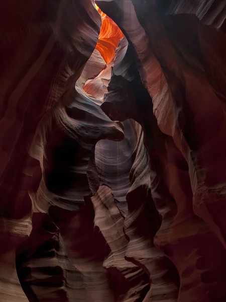 View of patterned antelope of lower antelope canyon — Stock Photo, Image