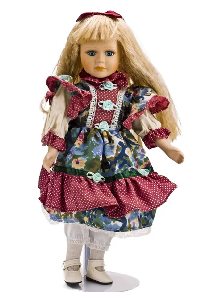 Cute little doll with blonde hair — Stock Photo, Image