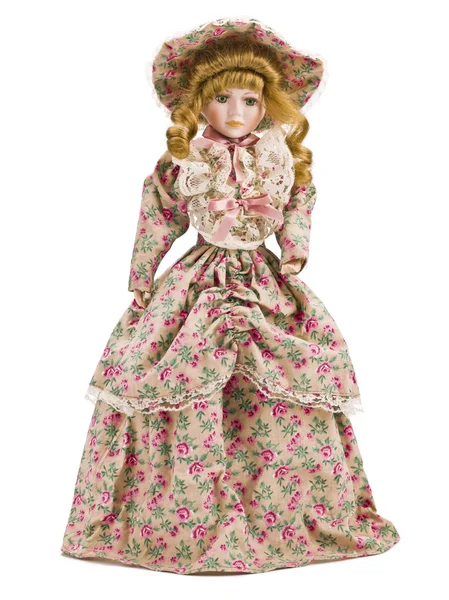 Κούκλα με πολύχρωμο φόρεμα — 图库照片