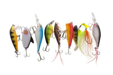 colorful fishing lures clipart