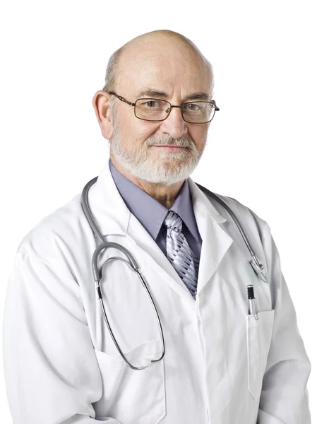 A happy doctor with a stethoscope — Stock Photo, Image