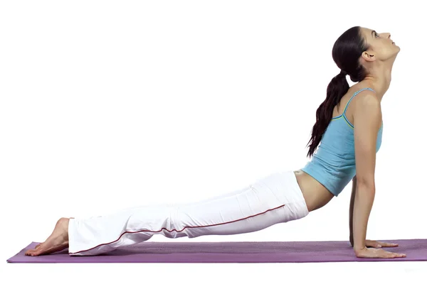 A lady doing fitness exercise — Stock Photo, Image