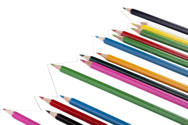 Een bos van kleurrijke potloden — Stockfoto