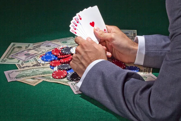 Giocatore di poker — Foto Stock