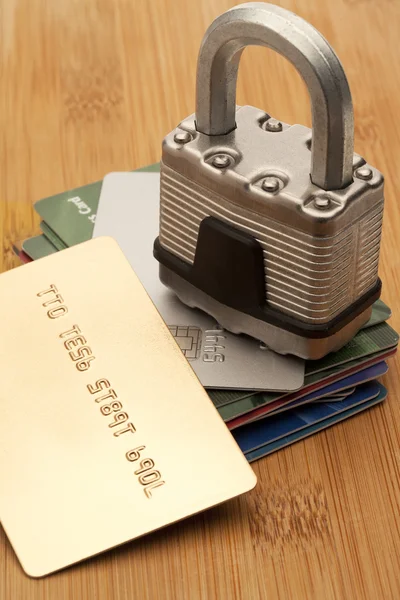 Beveiligde creditcards — Stockfoto