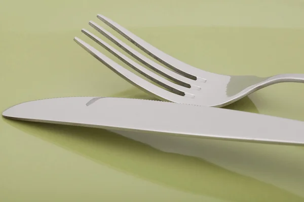 Dining knife and fork — Stock Photo, Image