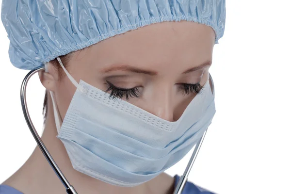 Doctor with mask and cap — Stock Photo, Image