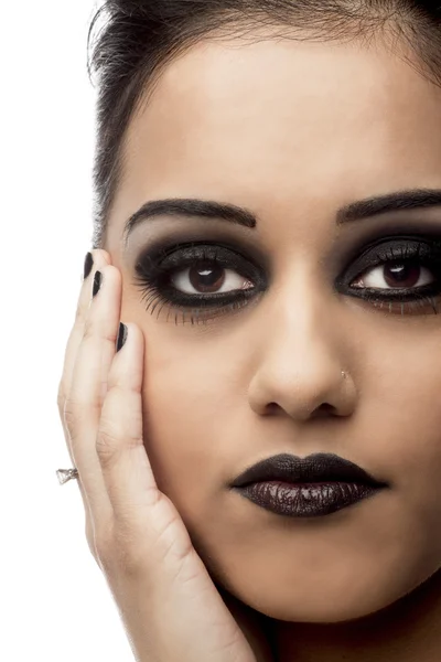 Close up of a beautiful indian woman face — Stock Photo, Image