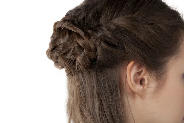 Beautiful braiding hair — Stock Photo, Image