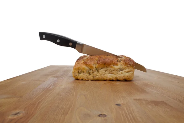 Bread and knife — Stock Photo, Image