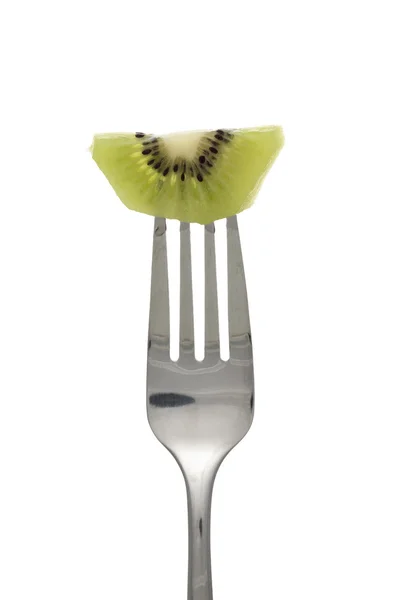 Fork and kiwi — Stock Photo, Image