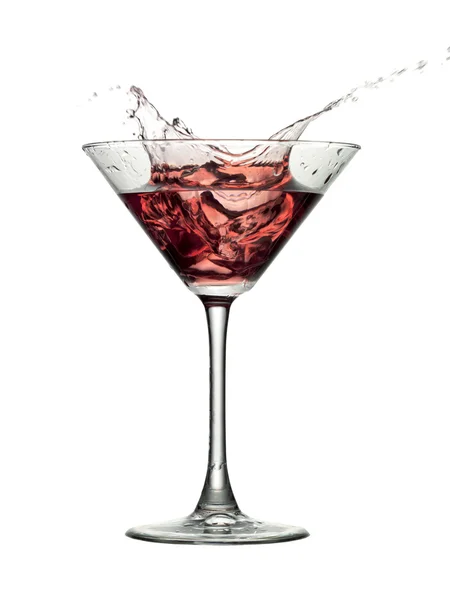 Cocktail rouge éclaboussant — Photo