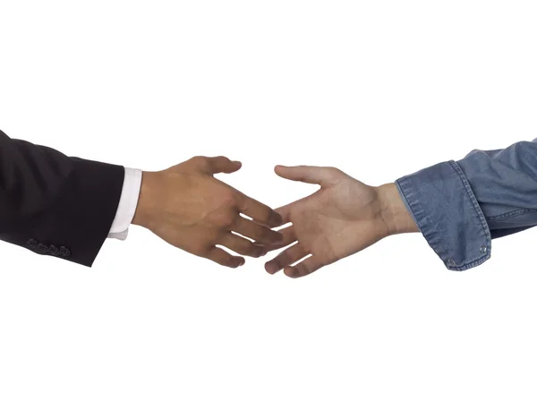 Businessmen about to handshake — Stock Photo, Image