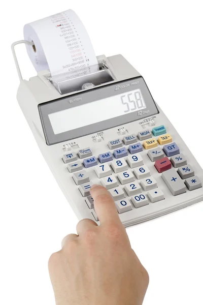 Calculator with receipt — Stock Photo, Image