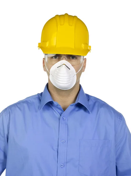 Construction worker wearing a protective gear Stock Image