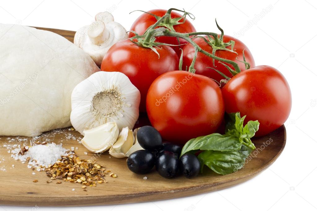 cropped image of pizza ingredient