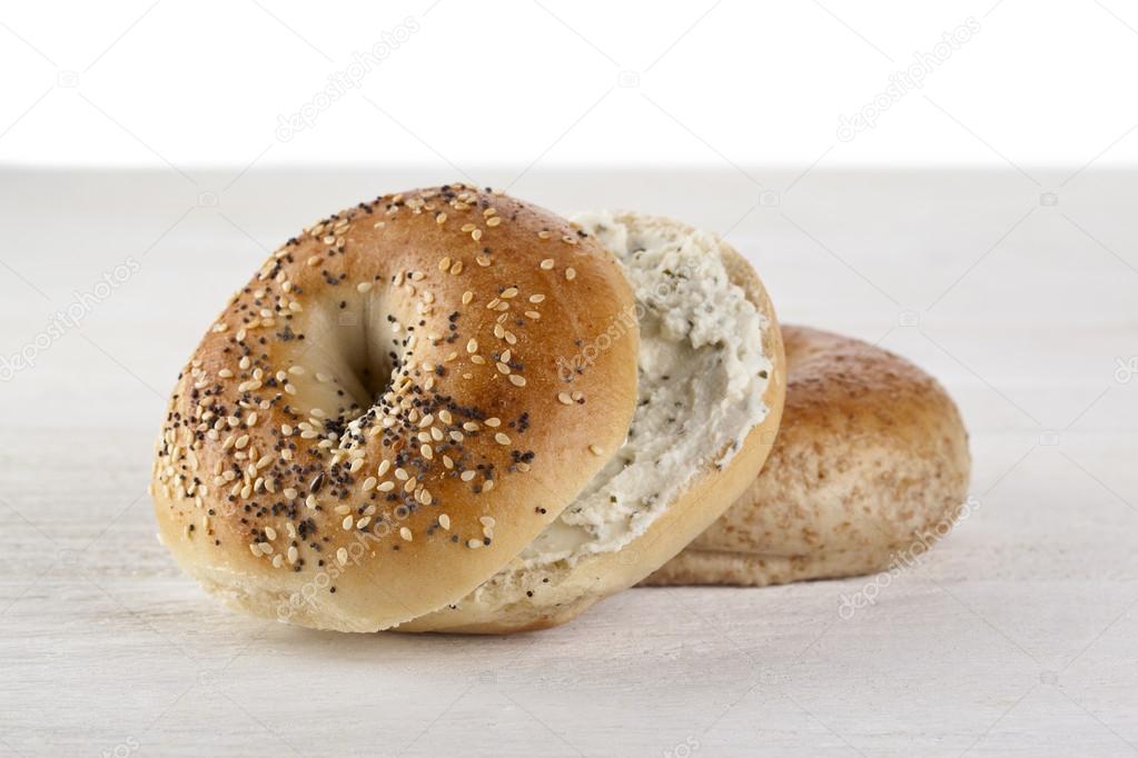 bagels with butter