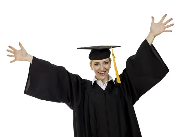 Happy female graduated student — Stock Photo, Image