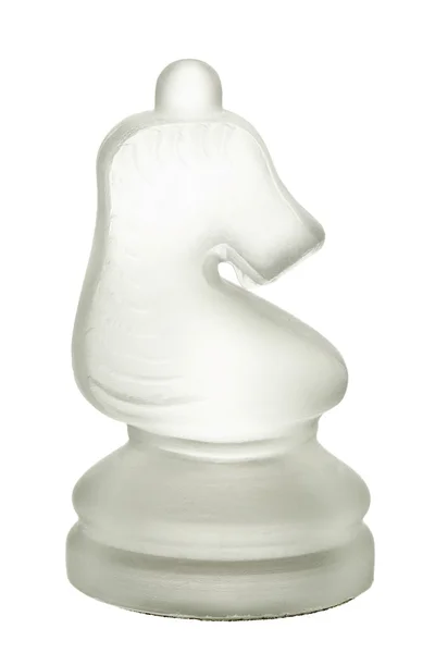 Vidro xadrez cavalo peça — Fotografia de Stock