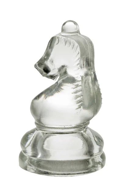 Glass chess knight — Stock Photo, Image