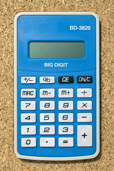 Blauwe rekenmachine — Stockfoto