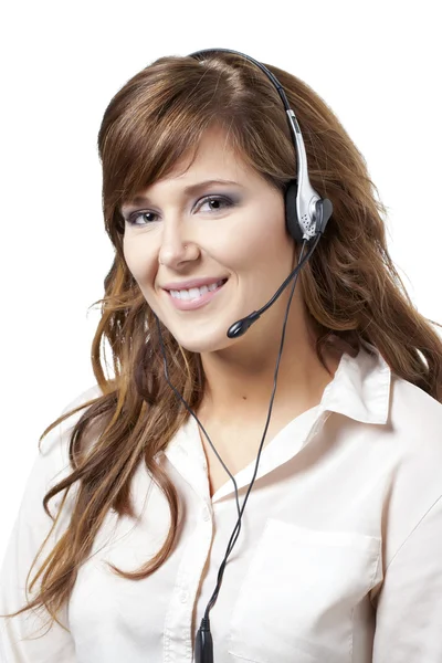 Support telefoon operator — Stockfoto