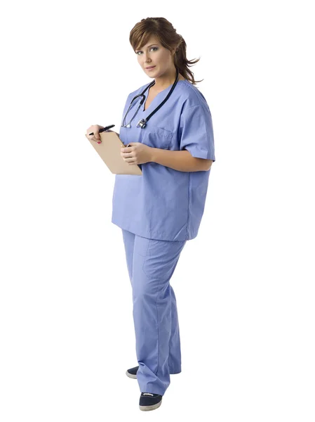 Attraktiv kvindelig sygeplejerske - Stock-foto