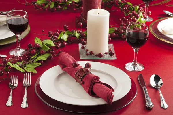 クリスマスの夕食のテーブル — ストック写真