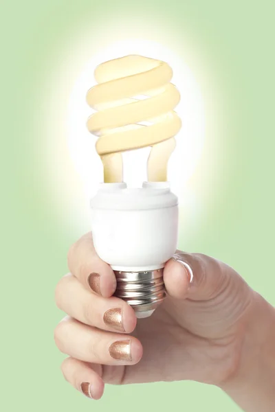 A glowing fluorescent bulb — Stock Photo, Image