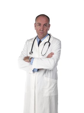 kollarını çapraz olgun doktor portresi
