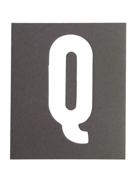 Alfabet q uitgesneden — Stockfoto