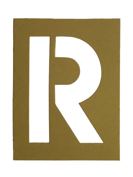 Cut out letter r — Stock Photo, Image