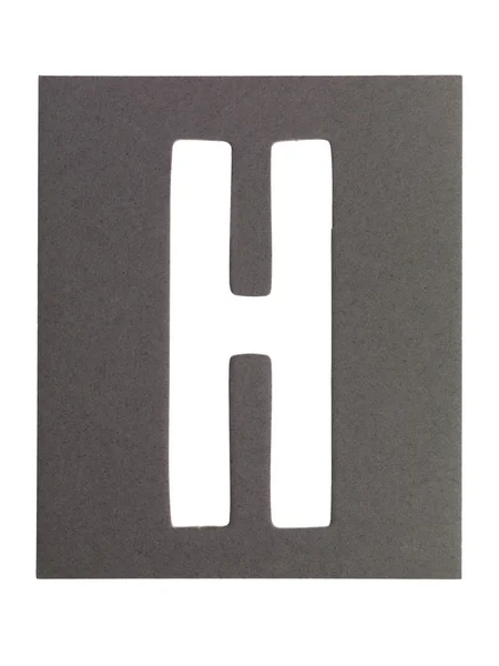 Klipp ut papper bokstaven h — Stockfoto