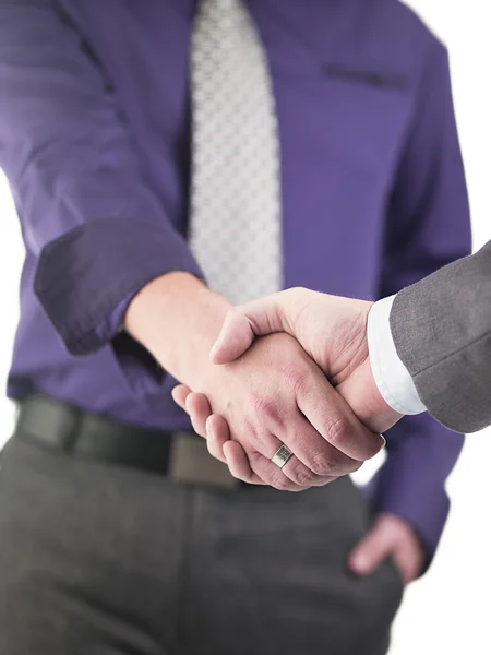Mid section of doctors shaking hands — Stock Photo, Image