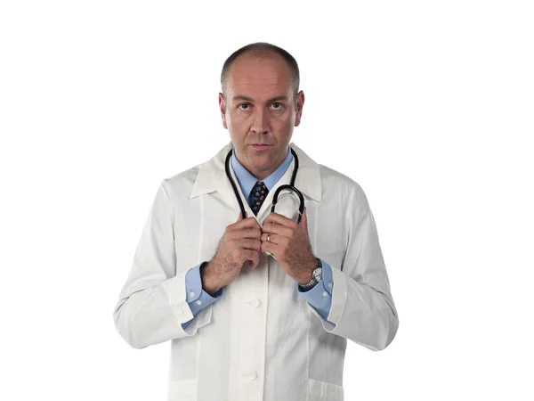 Doktor stetoskop ile portresi — Stok fotoğraf