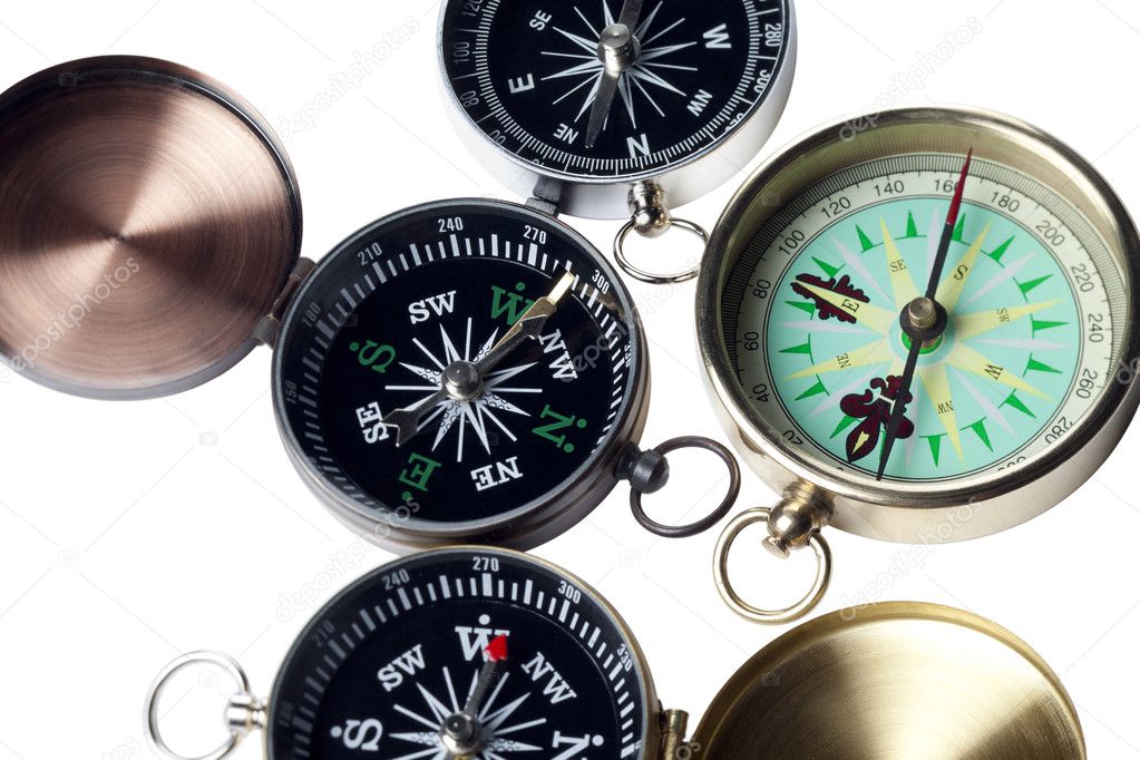 Cropped image of three compass — Stock Photo © kozzi2 18800927
