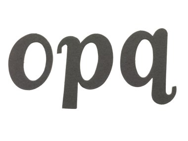 mektupları opq ile kağıt kes