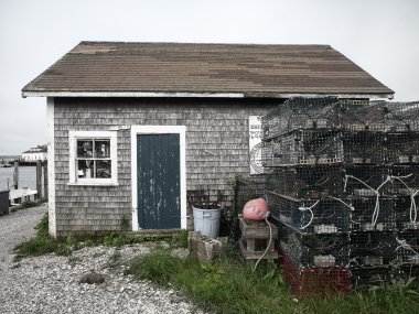 Metalik kafes ve marthas vinyard Hut'ta