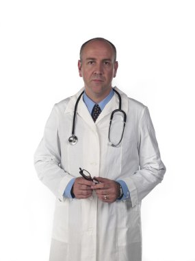 Doktor holding gözlük