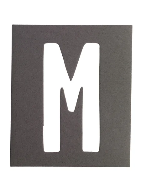 纸剪出字母 m — 图库照片