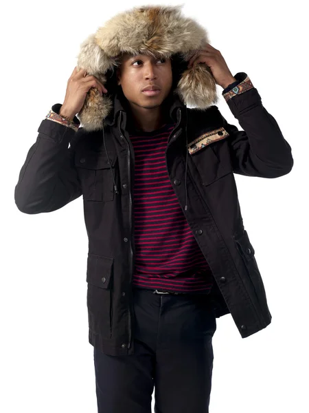 Studio shot of a teenage boy looking away — Stock Photo, Image