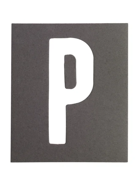 Paper cut out letter p — Stock Photo, Image
