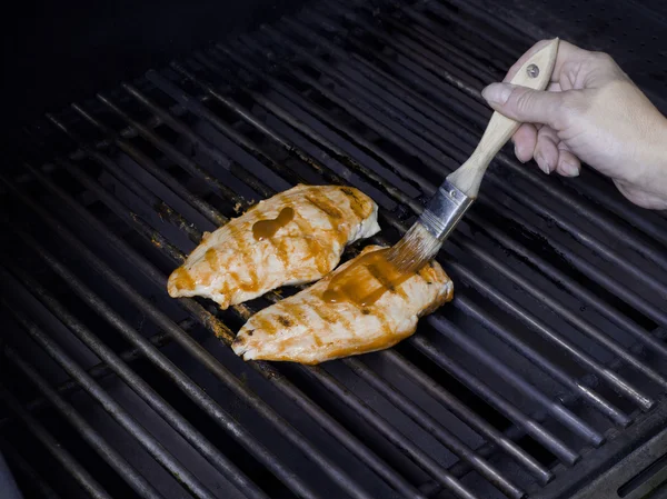 Gegrilde zalm — Stockfoto